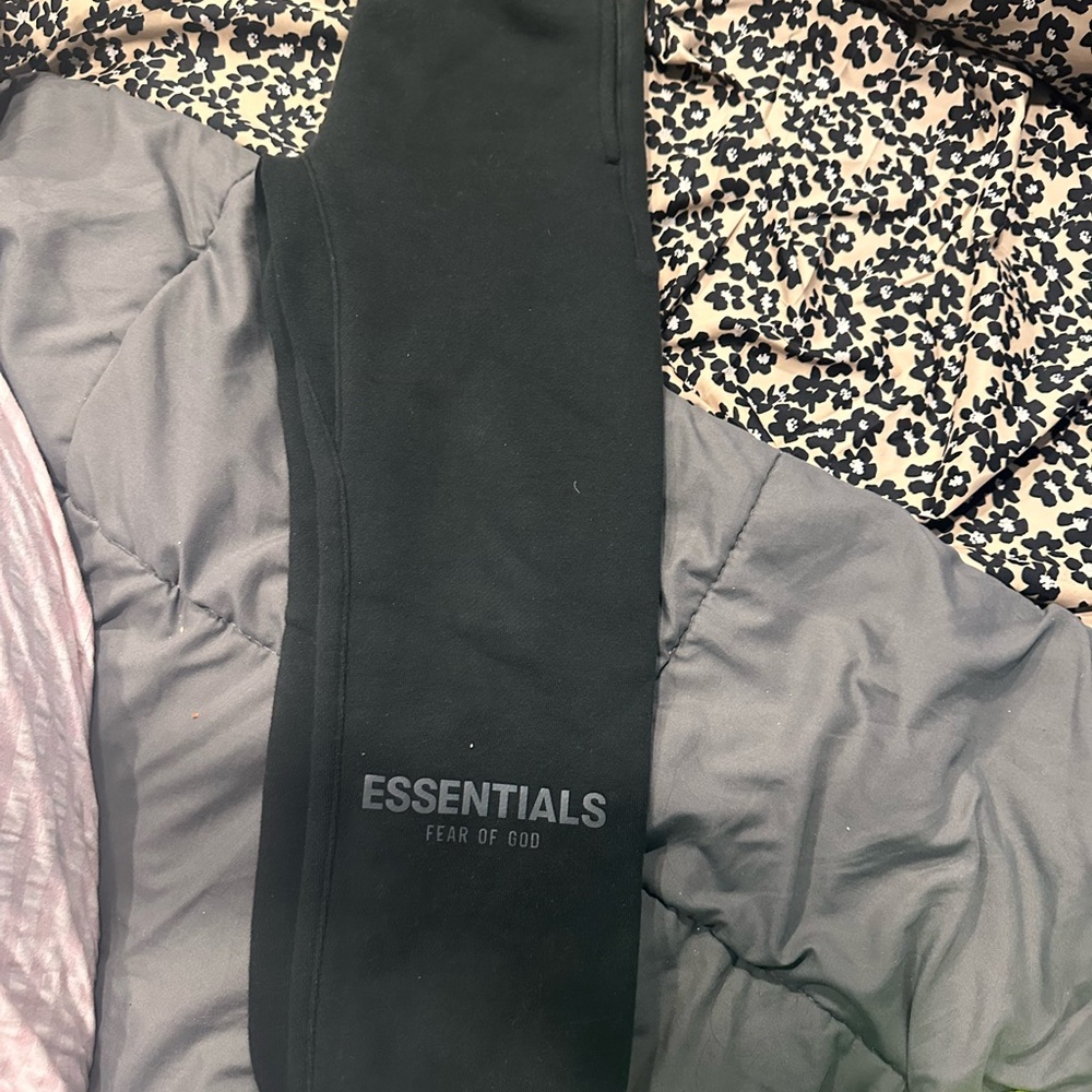 Fear of God ESSENTIALS Black Joggers with Subtle Logo